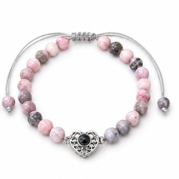 100 Languages "I Love You" Projection Heart Bracelet – Adjustable Couple Bracelet