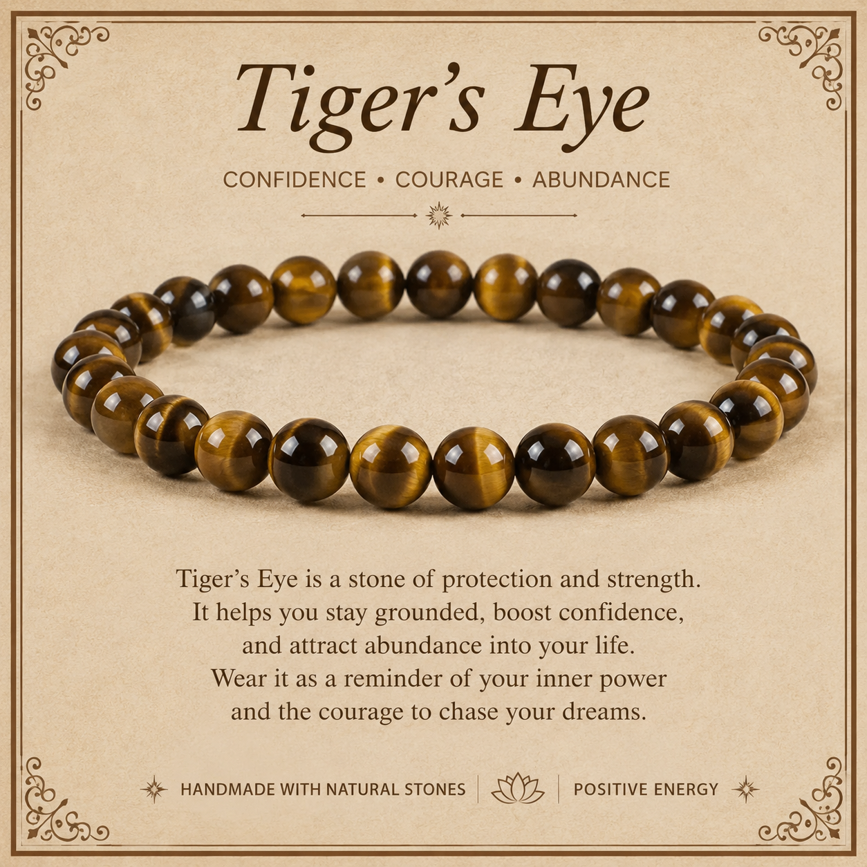 LunaPath brand - Tiger Eye Bracelet