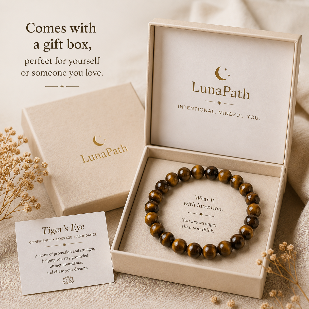 Wear Tiger Eye Bracelet with intention