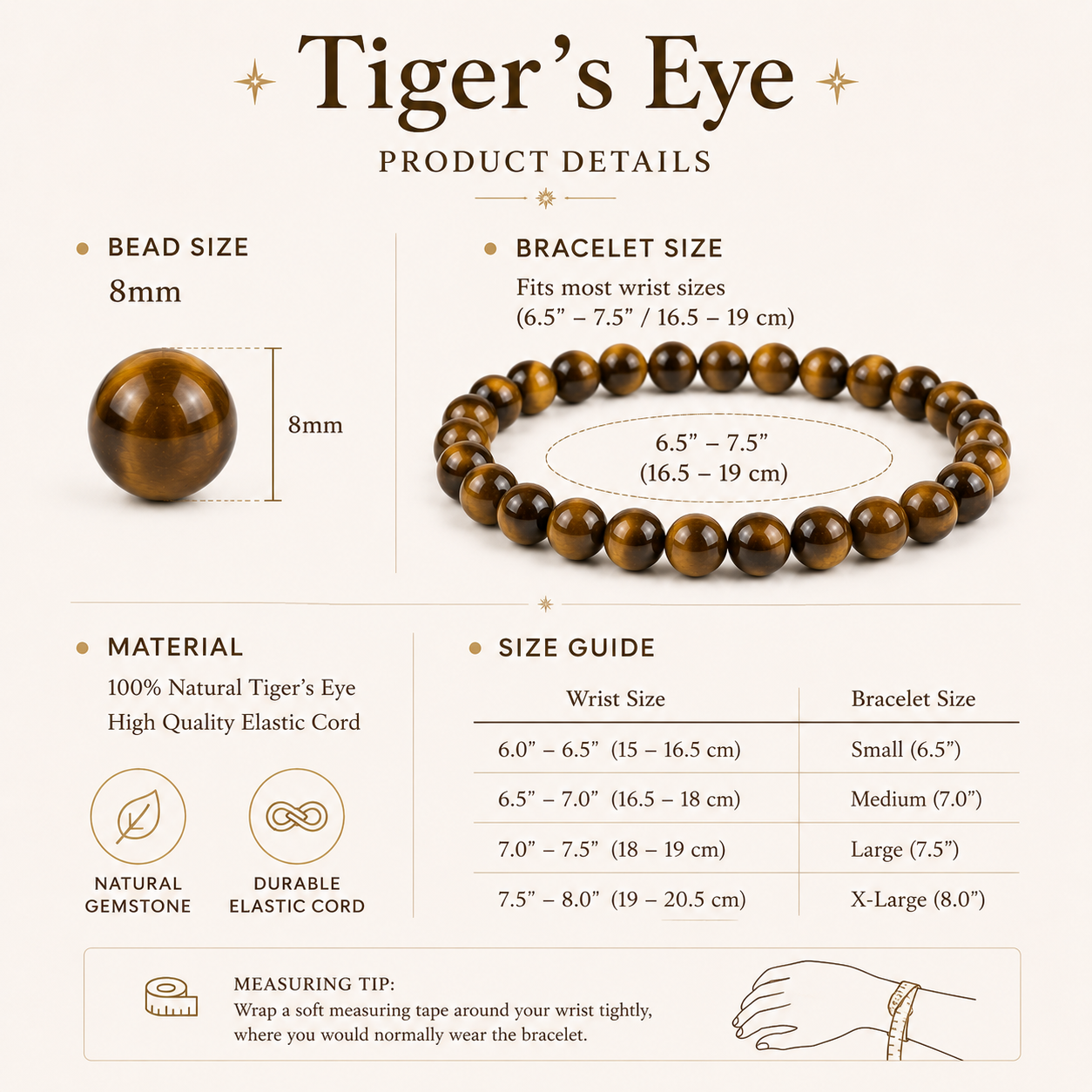 Tiger Eye Bracelet in LunaPath gift box
