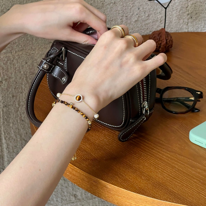 Tiger eye stacking bracelet set - coat lifestyle