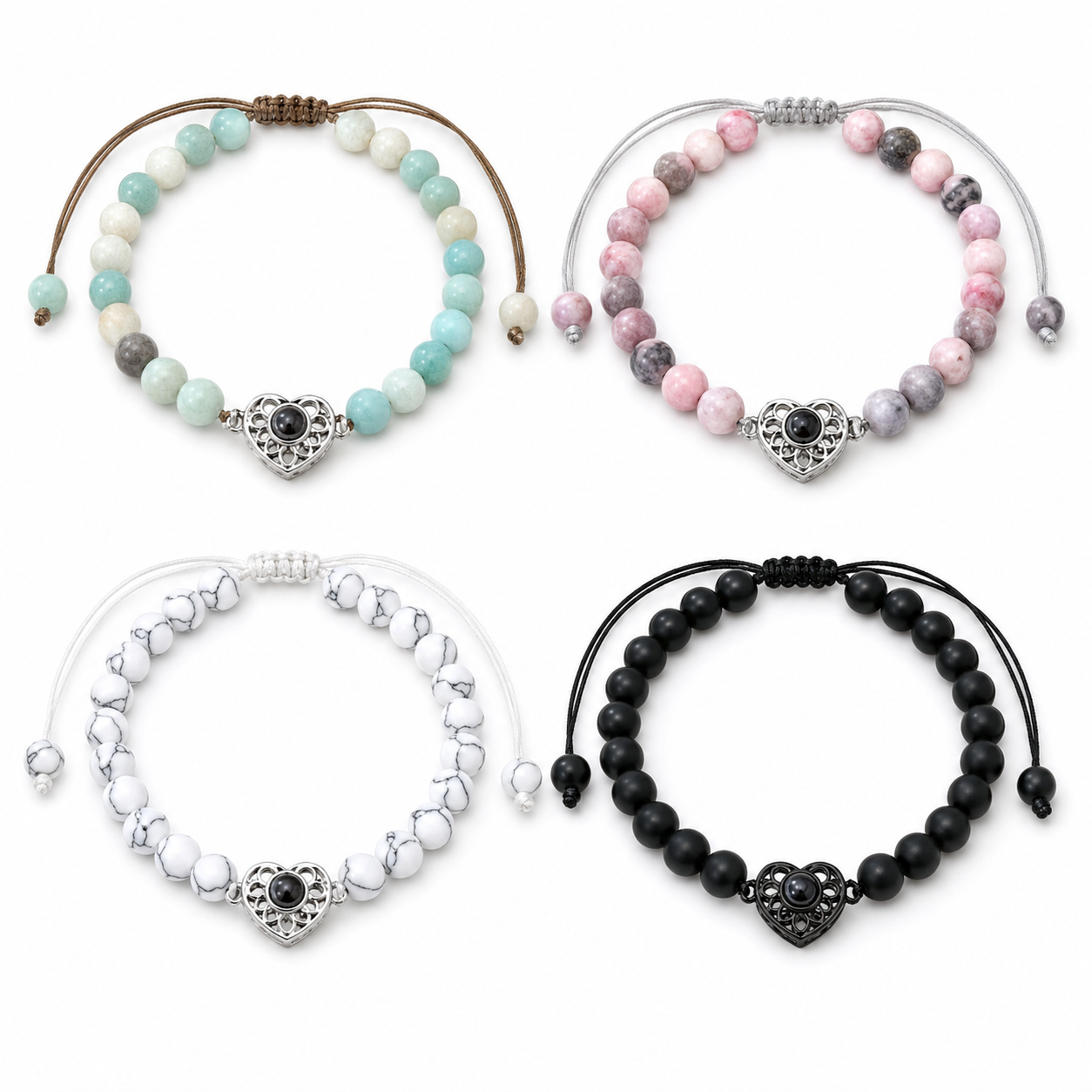 100 Languages "I Love You" Projection Heart Bracelet – Adjustable Couple Bracelet